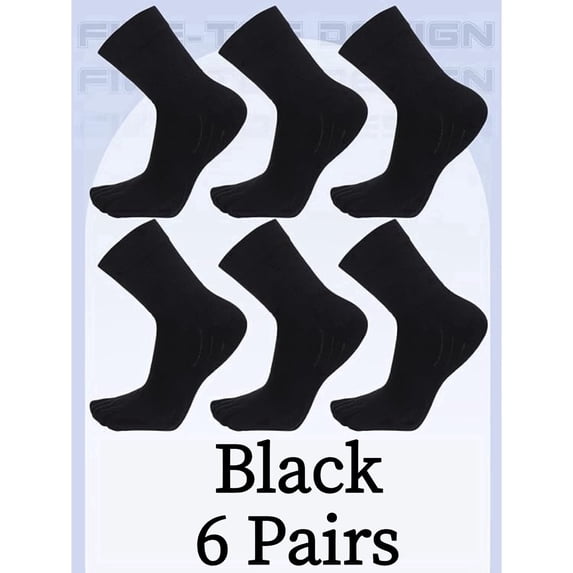 6 Pairs Toe Socks For Men Cotton Athletic Running with Massage Grips Toe Socks for Women