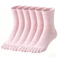 thumbnail image 1 of 6 Pairs Toe Socks For Men Cotton Athletic Running with Massage Grips Toe Socks for Women, 1 of 7