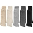 thumbnail image 1 of 5-Pairs Toe Socks for Women, Cotton Athletic Running Women's Toe Socks 5 Fingers, Colored Cute Comfort, 1 of 6