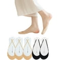 thumbnail image 1 of 5 Pairs Toe Topper Half Socks Women's No Show Toe Cover Liners Sock for Mules Sandals Pumps Clogs Heels US 5-9, 1 of 6