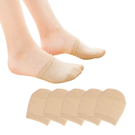 5 Pairs Topper Socks for Women No Show Socks Liner Seamless Half Socks Low Cut
