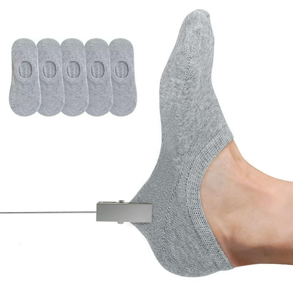 5 Pairs Of Trainer Socks For Men And Women With Non Silicone Solid Socks Boat Socks Ladies Slipper Socks Size 9-11 Purse Holder for Closet Men Tie Holder Girls Slipper Socks with Grips Christmas Dog