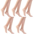 thumbnail image 1 of 5 Pairs Ultra Sheer Nylon Stockings For Women Lightweight See Through Low Cut Short Boat Socks With Elastic Cuffs Gift, 1 of 15