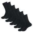 thumbnail image 1 of 5 Pairs Unisex Mid-Calf Sports Socks, Solid Color Cotton Crew Socks for Men and Women, Athletic Calf Length Socks with Comfort Fit, Multi-Pack Daily Workout Socks for Gym and Casual Wear Black, 1 of 6