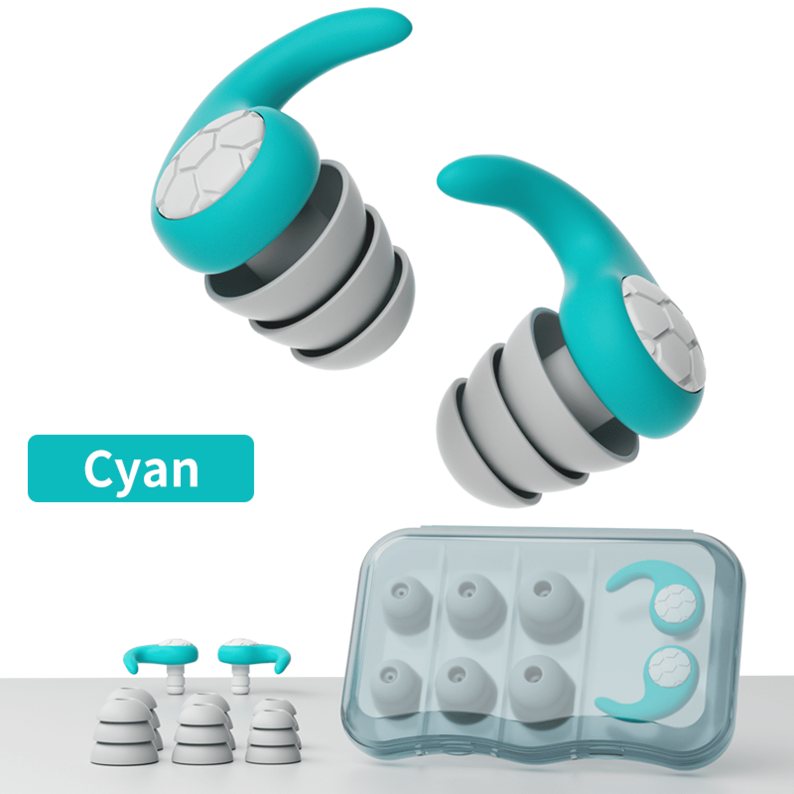 5 Pairs Waterproof Silicone Swim Ear Plugs for Adults,Reusable Ear Protection for Swimming,Surfing,Snorkeling,Showering,and Water Sports