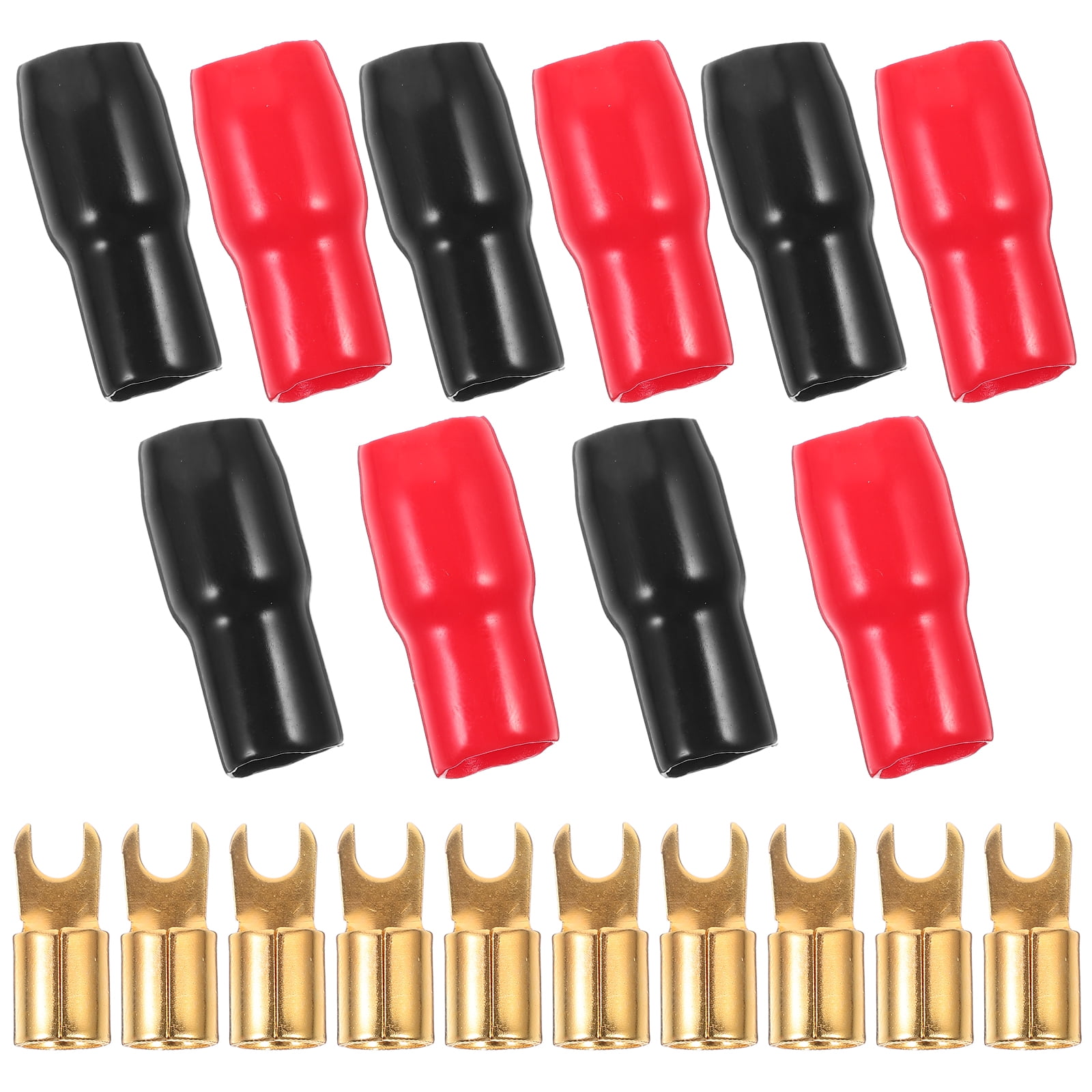 5 Pairs Wire Connectors Copper Spade Gauge Wire Terminal 4 Gauge Wire