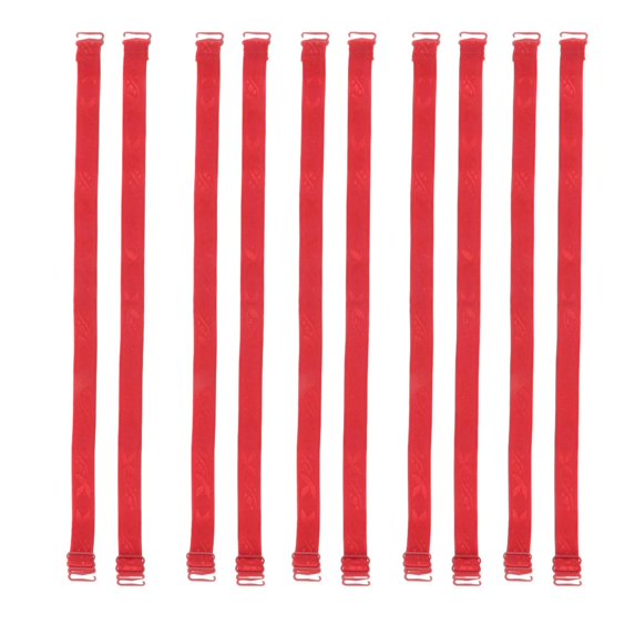 5 Pairs Women Bra Strap Wide Shoulder Strap Replacement Accessory - Red,