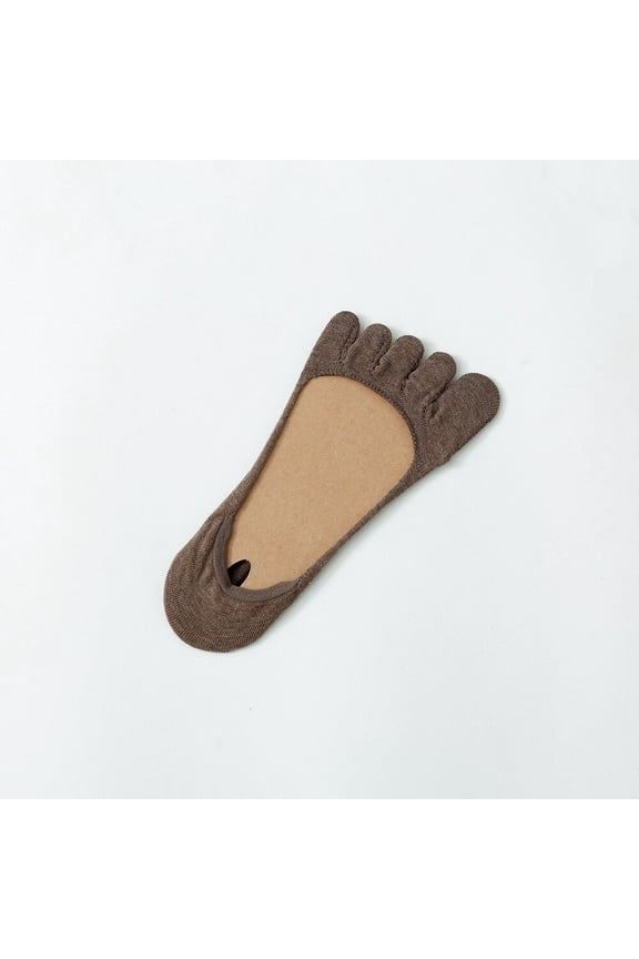 5 Pairs Women Cotton Toe Socks No-Show Low Cut Non Slip Toe Separator Socks