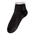 thumbnail image 1 of 5 Pairs Women Lace Flower Hollow Mesh Low Cut Socks Summer Autumn Boat Socks, 1 of 1