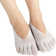 thumbnail image 1 of 5 Pairs Women Toe Socks No Show Full Five Finger Socks Low-cut Liner Socks Yoga Sock, 1 of 5