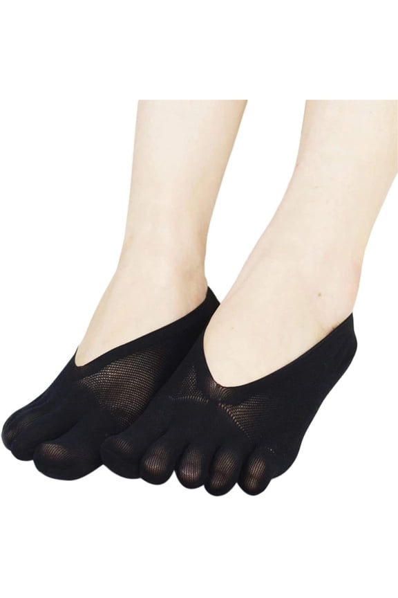 5 Pairs Women Toe Socks No Show Full Five Finger Socks Low-cut Liner Socks Yoga Sock