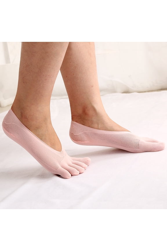 5 Pairs Women Toe Socks No Show Full Five Finger Socks Low-cut Liner Socks Yoga Sock