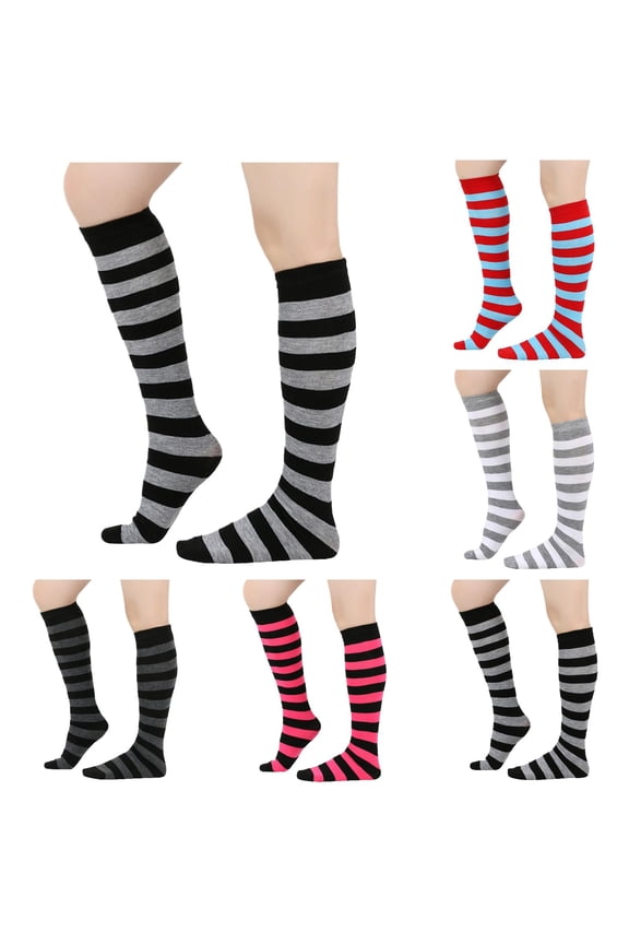 5 Pairs Womens Crew Socks Cotton Novelty Holiday Socks Christmas Gift Ladies, Size 5-9