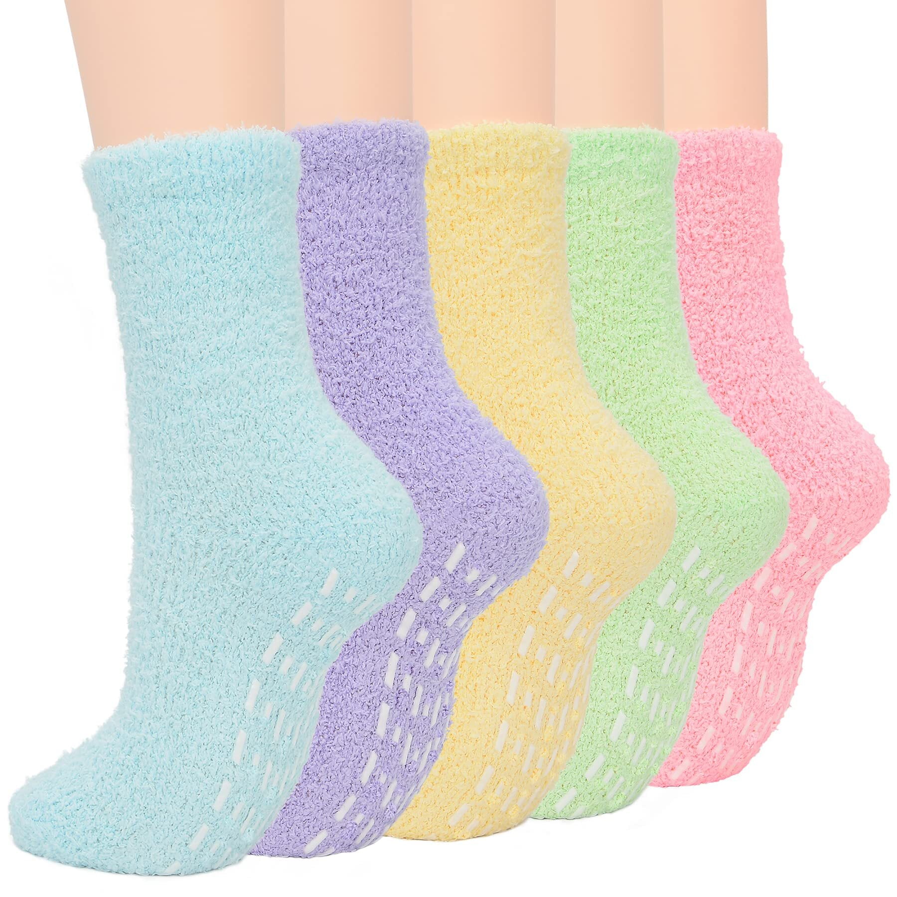 Footies Slipper Socks For Women, Grip Socks Thick Winter Fluffy