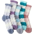 thumbnail image 1 of 5 Pairs Womens Fuzzy Socks, Slipper Fluffy Cozy Comfy Socks Cabin Plush Warm Winter Sleep Home Soft Socks, 1 of 5