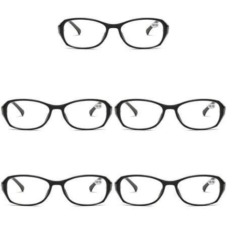 5 Pairs Womens Ladies Blue Light Blocking Reading Glasses Readers for Reading Paper work +3.50