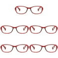 thumbnail image 1 of 5 Pairs Womens Ladies Blue Light Blocking Reading Glasses Red Readers for Reading Paper work +4.00, 1 of 5