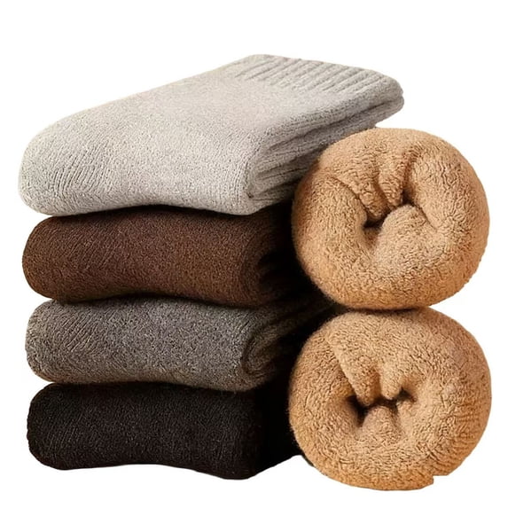 5 Pairs Womens Merino Wool Socks Hiking Warm Winter Thick Thermal Crew Cozy Cabin Ladies Gift Comfy Boot Work Socks