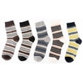 thumbnail image 1 of 5 Pairs Womens Multicolor Fashion Warm Wool Cotton Thick Winter Crew Fuzzy Socks, 1 of 4
