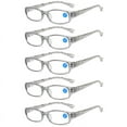thumbnail image 1 of 5 Pairs Womens Reading Glasses Blue Light Blocking Spring Hinge Readers, 1 of 5