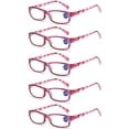 thumbnail image 1 of 5 Pairs Womens Reading Glasses Blue Light Blocking Spring Hinge Readers, 1 of 3