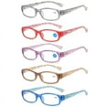 thumbnail image 1 of 5 Pairs Womens Reading Glasses Blue Light Blocking Spring Hinge Readers, 1 of 5