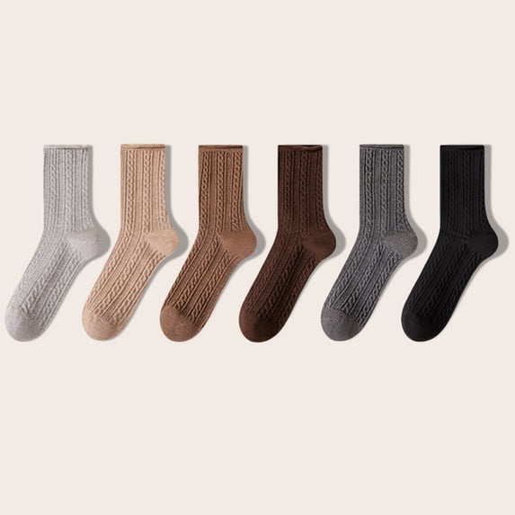 5 Pairs Womens Soft Casual Cotton Socks Breathable Crew Socks Daily Wear Gray Socks for Boots One Size