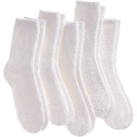 5 Pairs Womens Super Soft Fuzzy Plush Warm Socks Winter Home Sleeping Slipper Socks