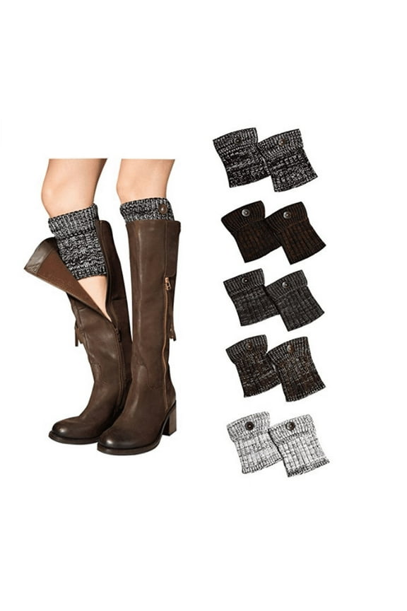 5 Pairs Womens Winter Warm Leg Warmers Soft Knitted Boot Cuffs Toppers Socks Slouch Short Ankle Warmers,Warmers Socks for Girls Ladies AdultsChristmas Gift