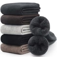 thumbnail image 1 of 5 Pairs Wool Socks for men,Warm Winter Boot Socks for Hiking Walking,Thick Thermal Gifts Socks, 1 of 6