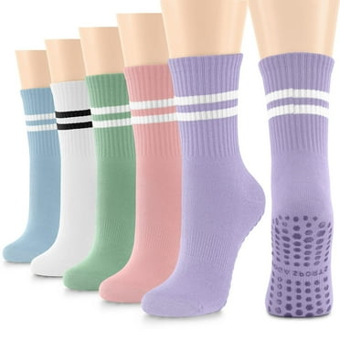 Pilates Equipment 3-Pair Non-Slip Pilates Socks - Grippy Yoga Socks For Women Grip Socks