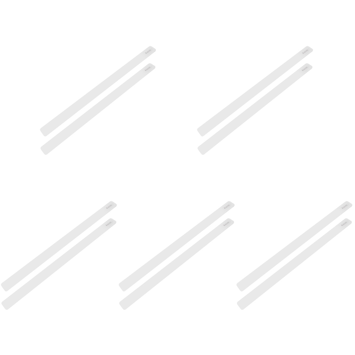 5 Pairs of Acrylic Biscuits Baking Ruler Rolling Pin Guides Kitchen