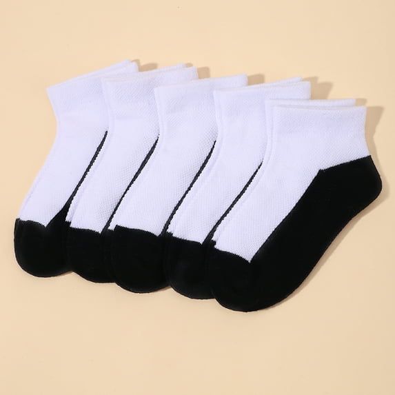 5 Pairs of Children's Cotton Socks Baby Girl Boy Soft Breathable Suitable for 3~5Y Kids Casual Mesh Toddler Accessories 3711-4 4-6T