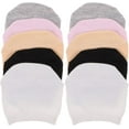 thumbnail image 1 of 5 Pairs of Liner Half Sock Cotton Sock Hidden Toe Covers Sock for Women, 1 of 6