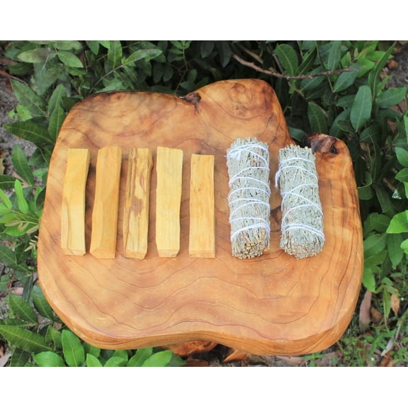 5 Palo Santo Wood & 2 Blue Sage Smudge Sticks: Cleansing Negativity Removal