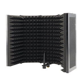 5 Panel Foldable Microphone Isolation Shield Recording Sound Absorber Foam Panel
