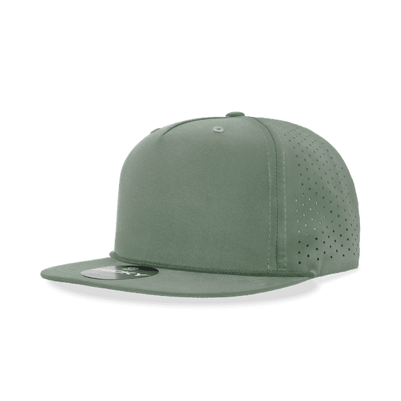 Decky 6226 5 Panel High Profile Relaxed Perforated Performance Rope Hat-Loden