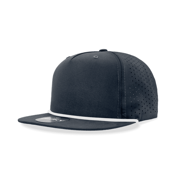 Decky 6226 5 Panel High Profile Relaxed Perforated Performance Rope Hat-Navy/White