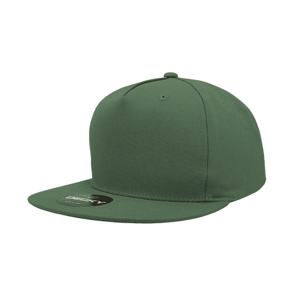 Decky 1064 5 Panel High Profile Structured Cotton Blend Snapback-Forest