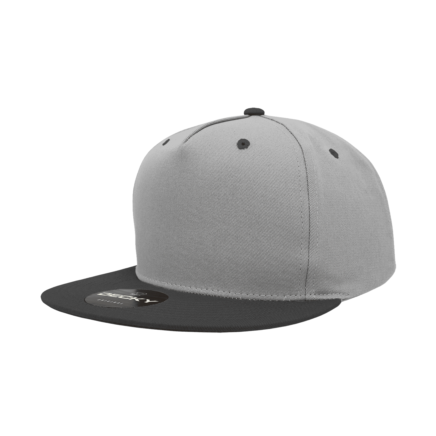 Decky 1064 5 Panel High Profile Structured Cotton Blend Snapback-Grey ...