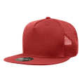 thumbnail image 1 of Decky 1040 5 Panel High Profile Structured Cotton Blend Trucker-Cardinal, 1 of 5
