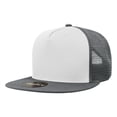 thumbnail image 1 of Decky 1040 5 Panel High Profile Structured Cotton Blend Trucker-Charcoal/White/Charcoal, 1 of 5