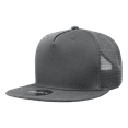 thumbnail image 1 of Decky 1040 5 Panel High Profile Structured Cotton Blend Trucker-Charcoal, 1 of 6