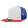 thumbnail image 1 of Decky 1040 5 Panel High Profile Structured Cotton Blend Trucker-RED/WHITE/ROYAL, 1 of 5