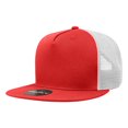 thumbnail image 1 of Decky 1040 5 Panel High Profile Structured Cotton Blend Trucker-Red/White, 1 of 5