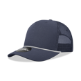 thumbnail image 1 of Decky 6040 5 Panel High Profile Structured Cotton/Poly Blend Trucker w/Rope-Navy/White, 1 of 1
