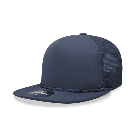 Decky 6026 5 Panel High Profile Structured Foam Trucker Hat-Navy