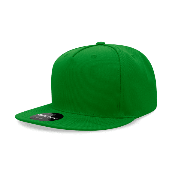 Decky 6029 5 Panel High Profile Structured Polyester Snapback-Kelly