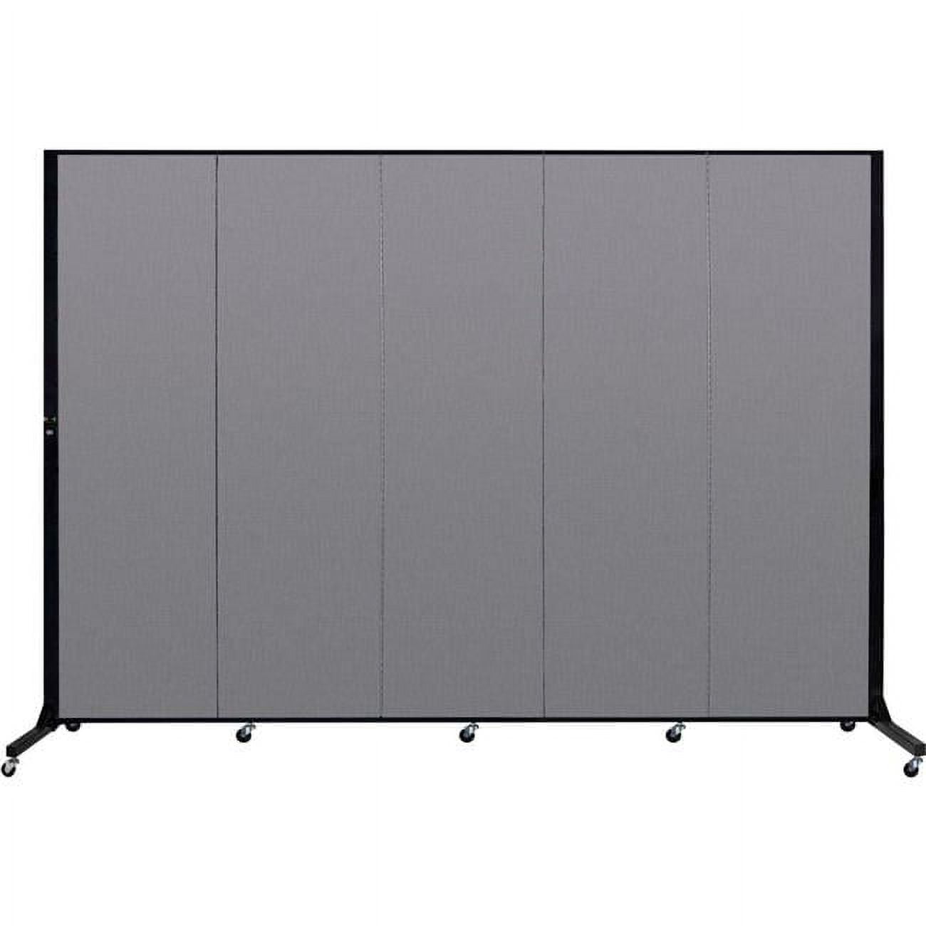 5 Panel Light-Duty Portable Room Divider, Stone - 6 ft. 5 in. x 9 ft. 5 in.