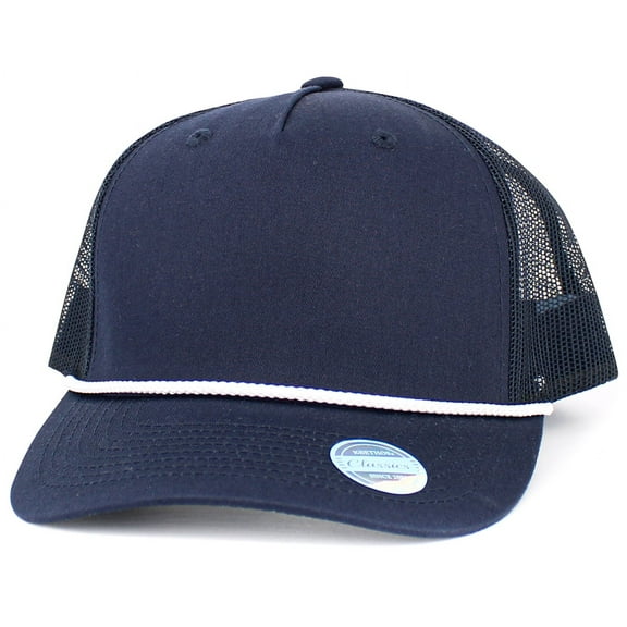 5 Panel Mesh Back Rope Trucker Hat Adjustable Snapback Baseball Cap
